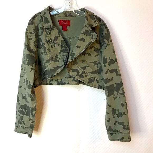 Paris Blues Cropped camo open-front jacket - Picture 1 of 3